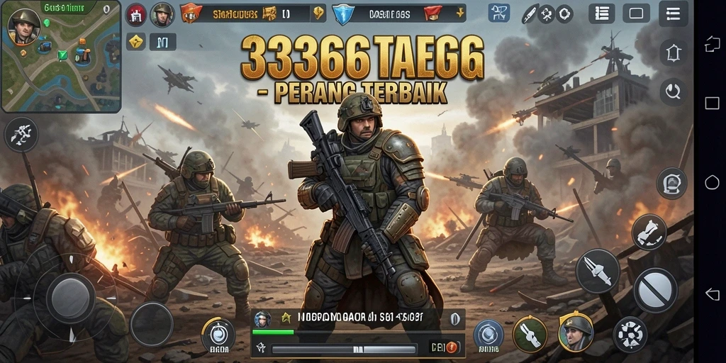 Tampilan gameplay 333666 menunjukkan pertempuran strategi yang mendebarkan.