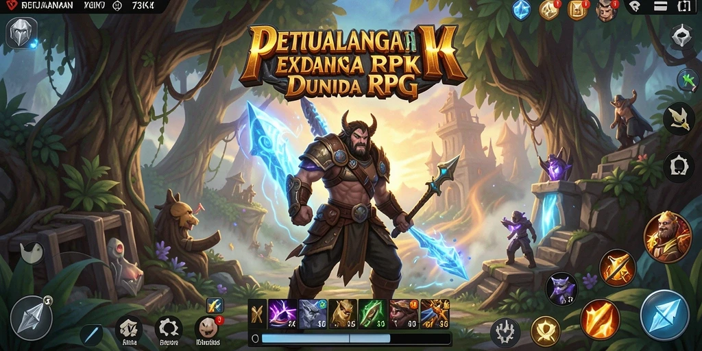 Tampilan gameplay RPG yang seru dan interaktif di 73K.