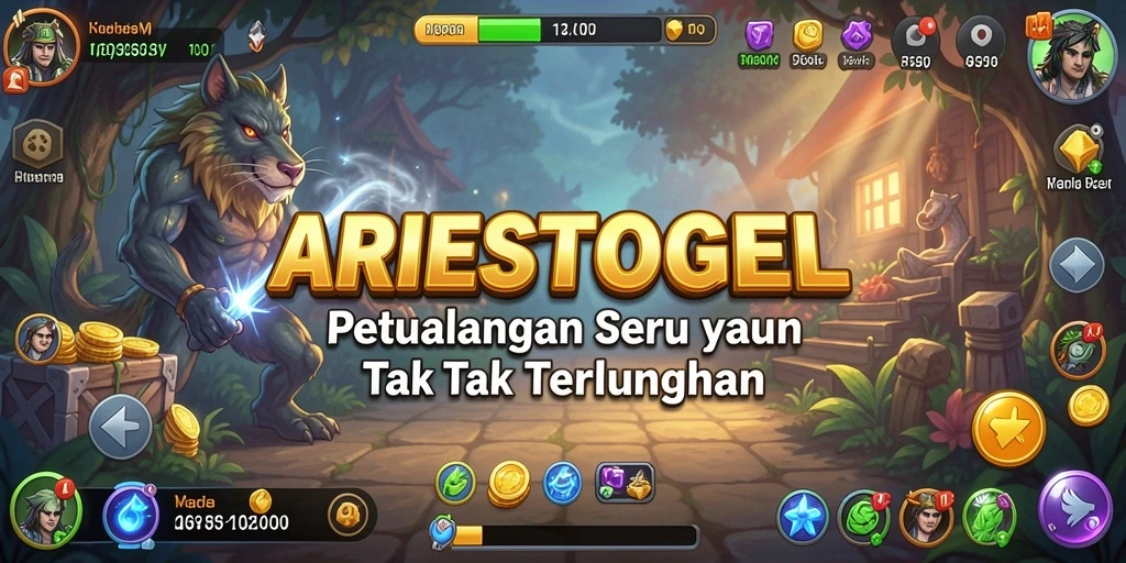 Screenshot ARIESTOGEL menampilkan aksi seru dalam petualangan.