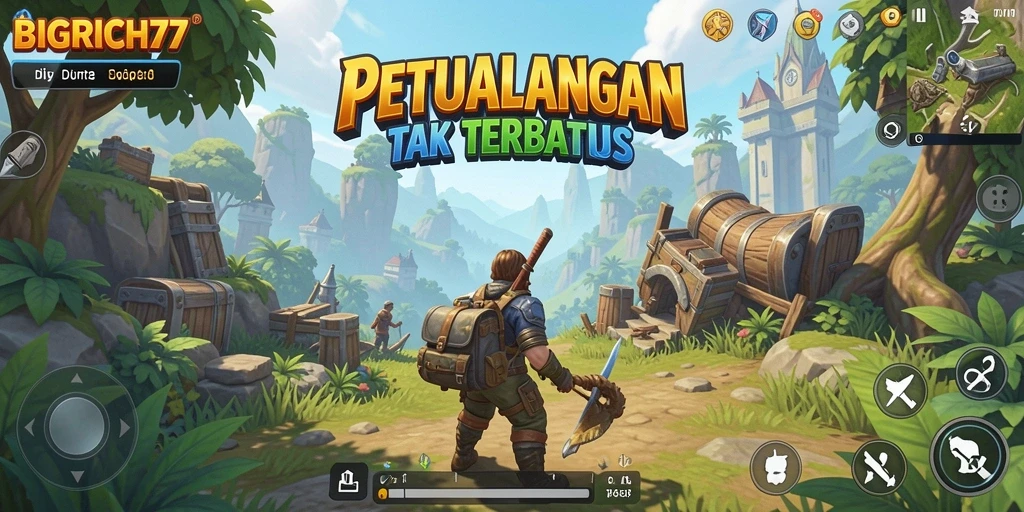 Tampilan gameplay Open World yang menarik di BIGRICH77.