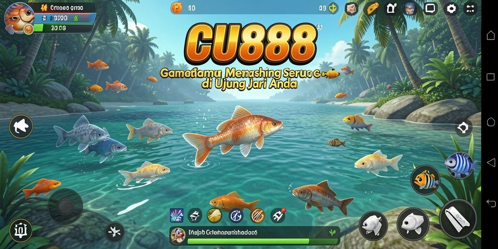 Gameplay seru CU888 dengan aksi memancing penuh tantangan.