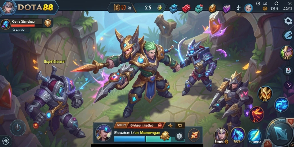 Screenshot gameplay DOTA88 menampilkan interaksi mendalam dalam simulasi.