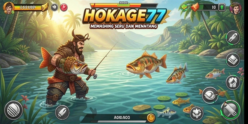 Gameplay menawan HOKAGE77 dengan fitur memancing yang menarik.