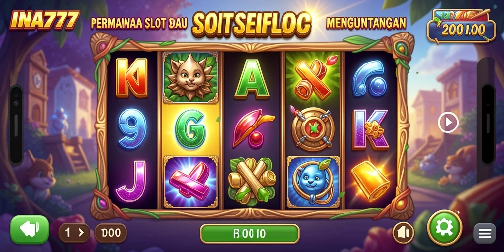 Tampilan gameplay Slot INA777 yang menarik dengan jackpot menunggu.