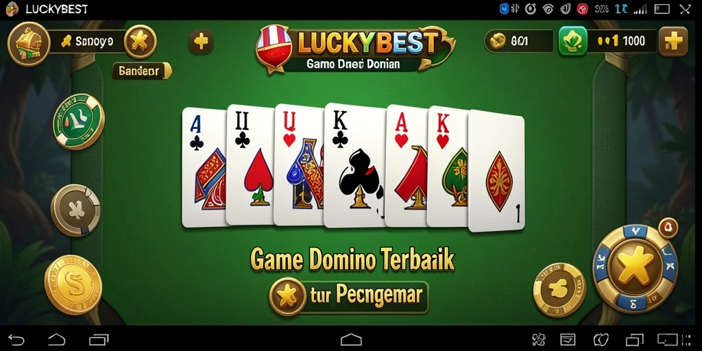 Tampilan seru gameplay Domino di LUCKYBEST.