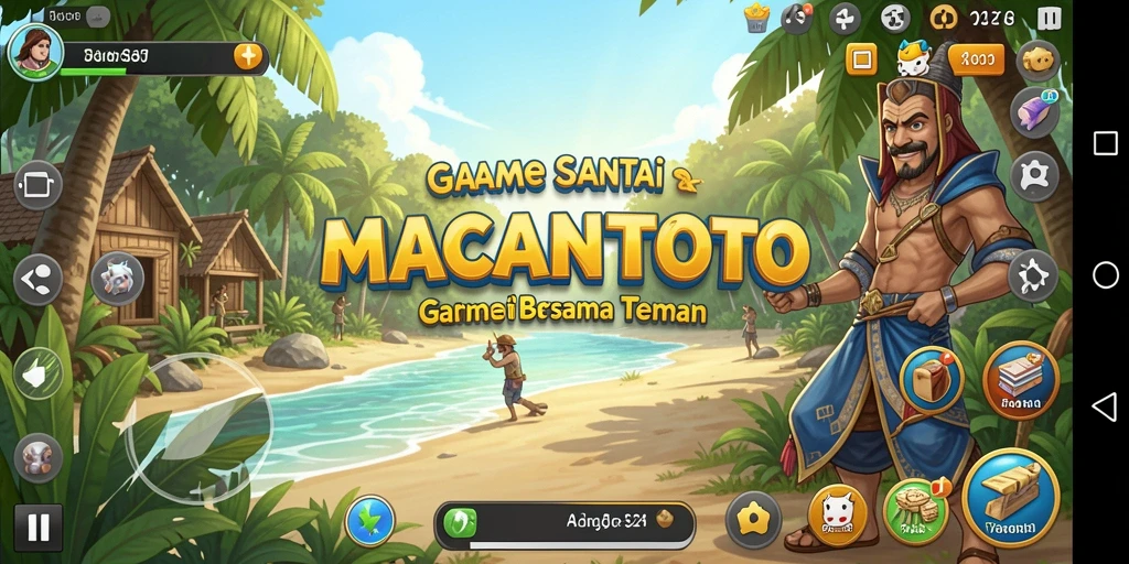 Tampilan gameplay <strong>MACANTOTO</strong> yang penuh warna dan menarik.