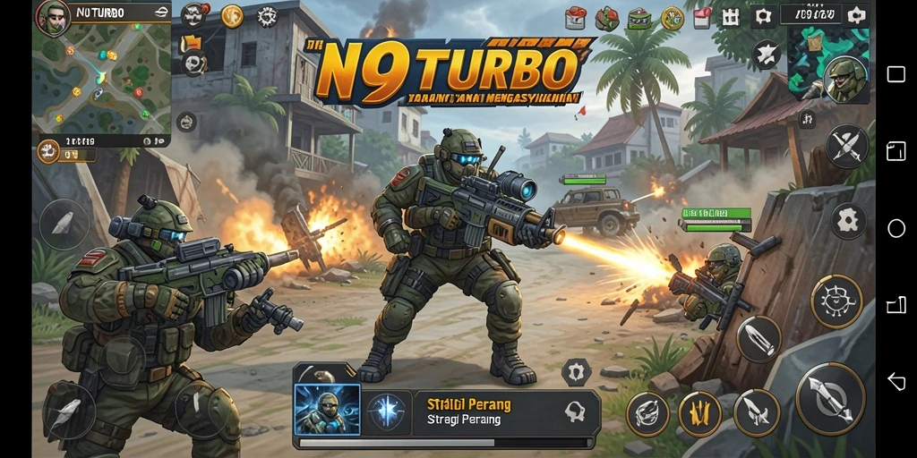 Gameplay SLG yang intens dan mendebarkan dari N9TURBO.