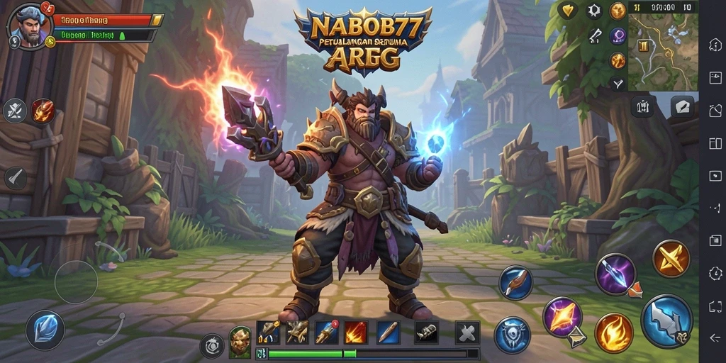 Screenshot gameplay <strong>NABOB77</strong> yang menunjukkan aksi pertarungan seru di dunia ARPG.