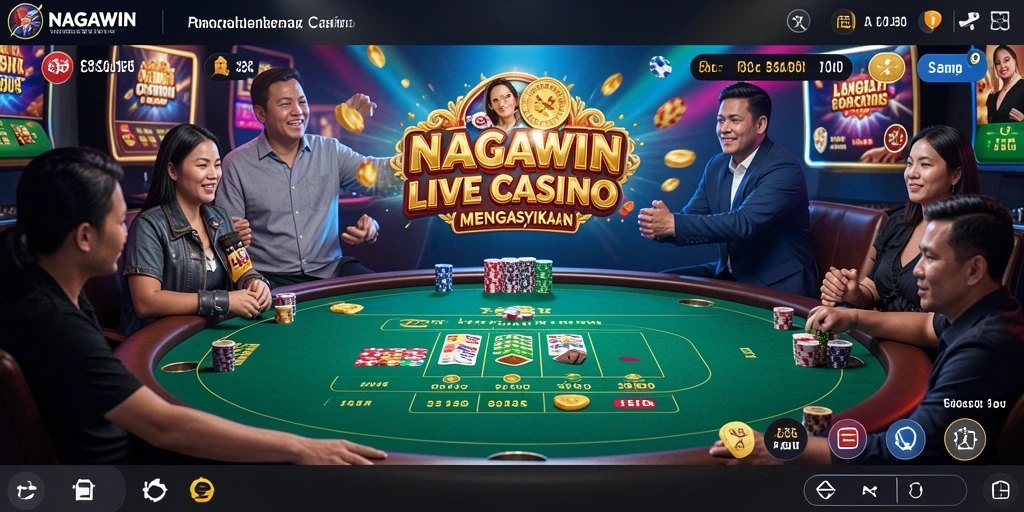 Tampilan gameplay Live Casino yang interaktif dan menarik di NAGAWIN.
