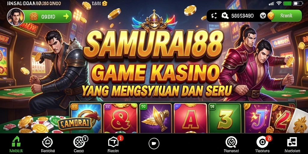 Tampilan gameplay menarik dari SAMURAI88 dengan suasana kasino yang mendebarkan.