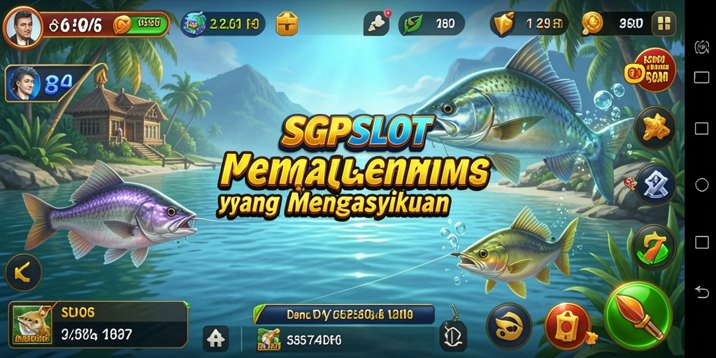 Tampilan gameplay SGPSLOT menunjukkan petualangan memancing yang seru.