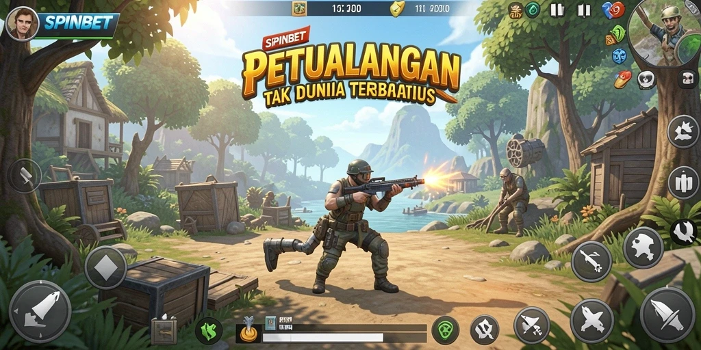 Tampilan gameplay SPINBET yang menakjubkan dalam dunia terbuka.